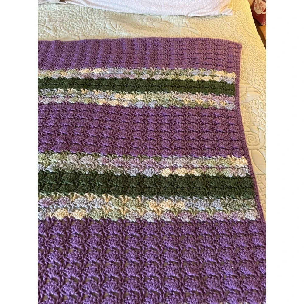 Hand Made Crocheted Lap Afghan 35